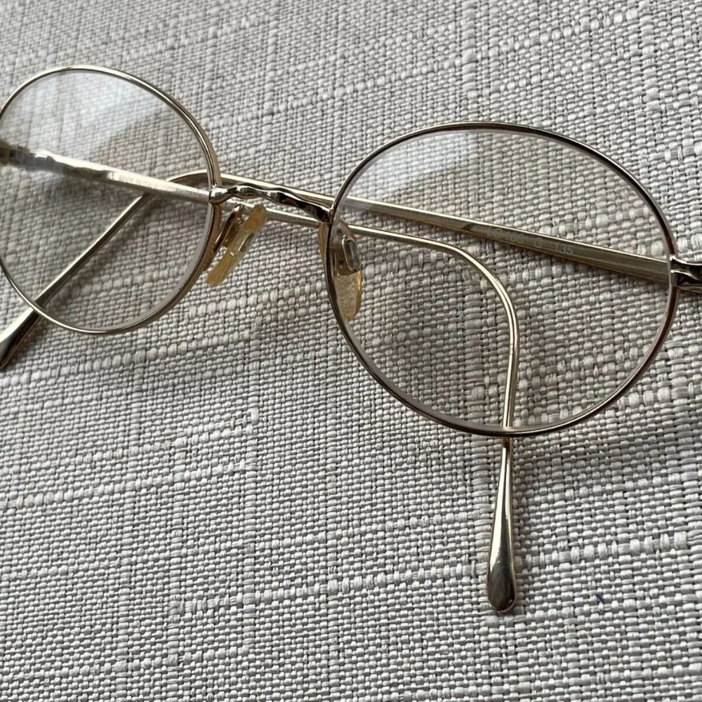 Vintage Liz Claiborne Women Eyeglasses Gold Tone Glasses Made in Italy